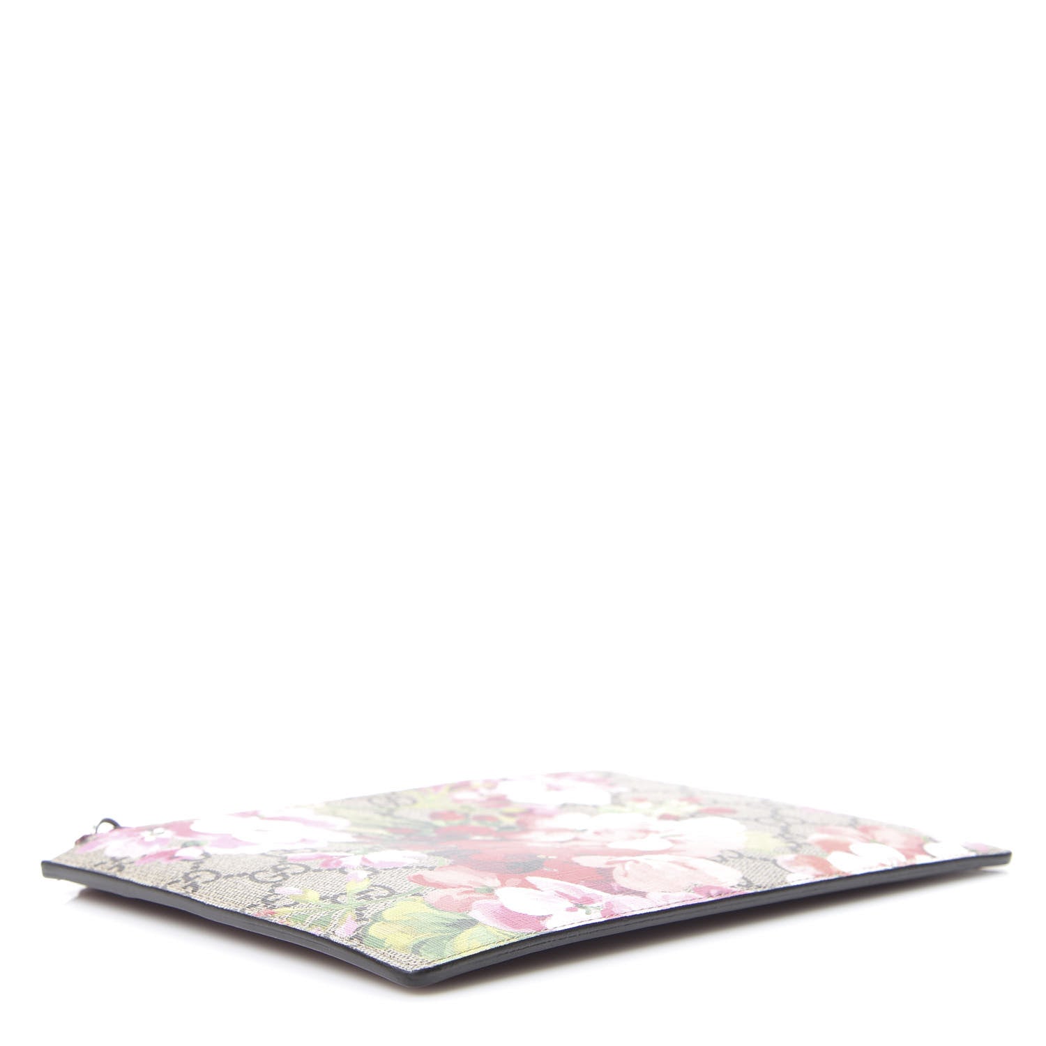 Gucci GG Supreme Monogram Blooms Small Zip Pouch Beige Multicolor Dry Rose 3 of 6