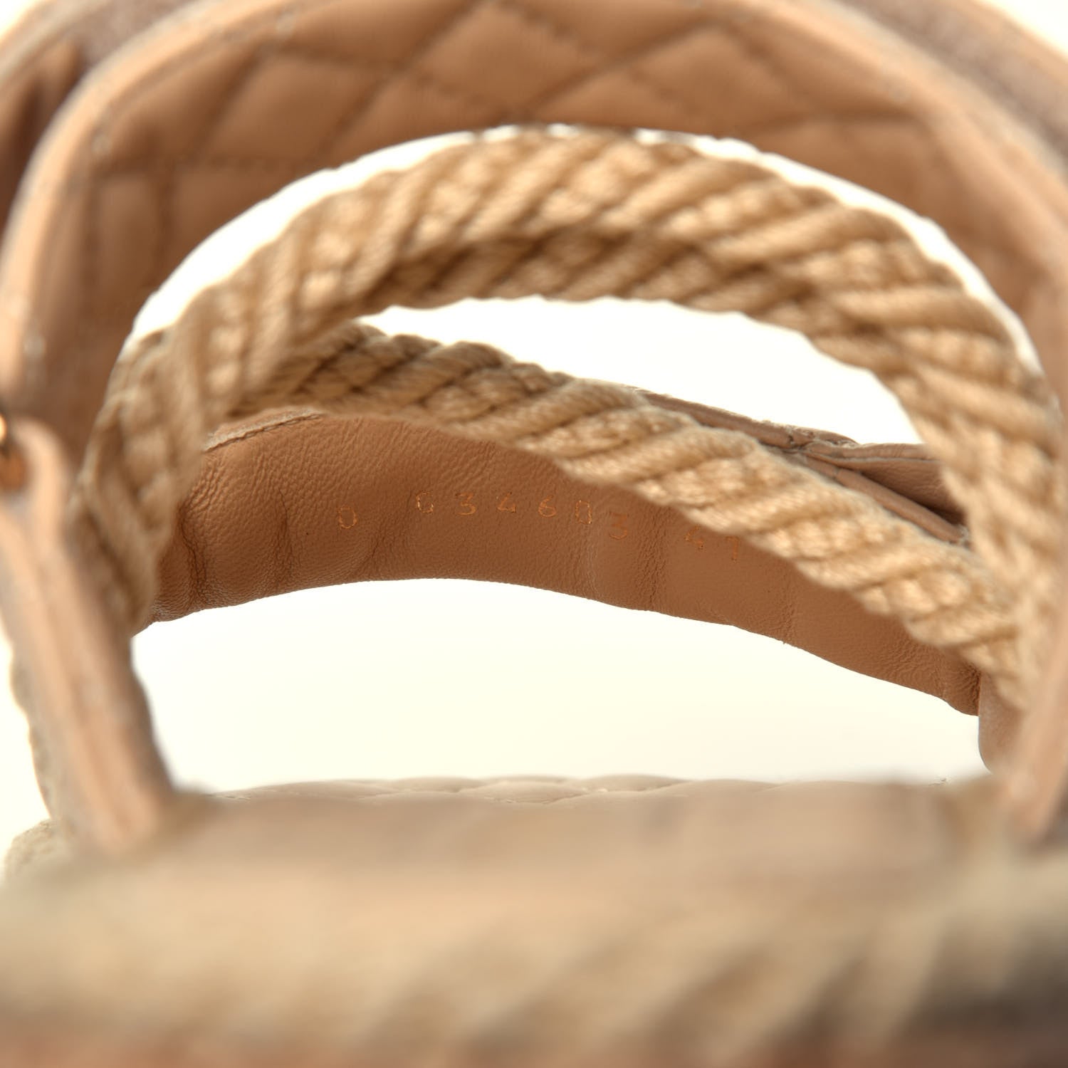 Chanel Cord Lambskin Quilted Logo Mules 41 Beige 8 of 11