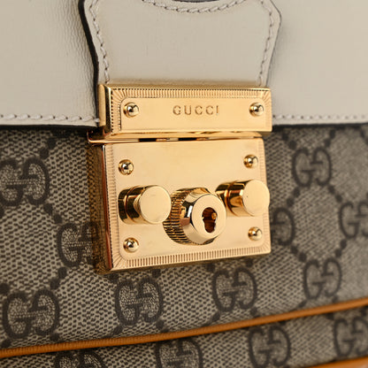 Gucci GG Supreme Monogram Calfskin Mini Padlock Flap Pocket Shoulder Bag Beige Mystic White Sun Oil 11 of 11