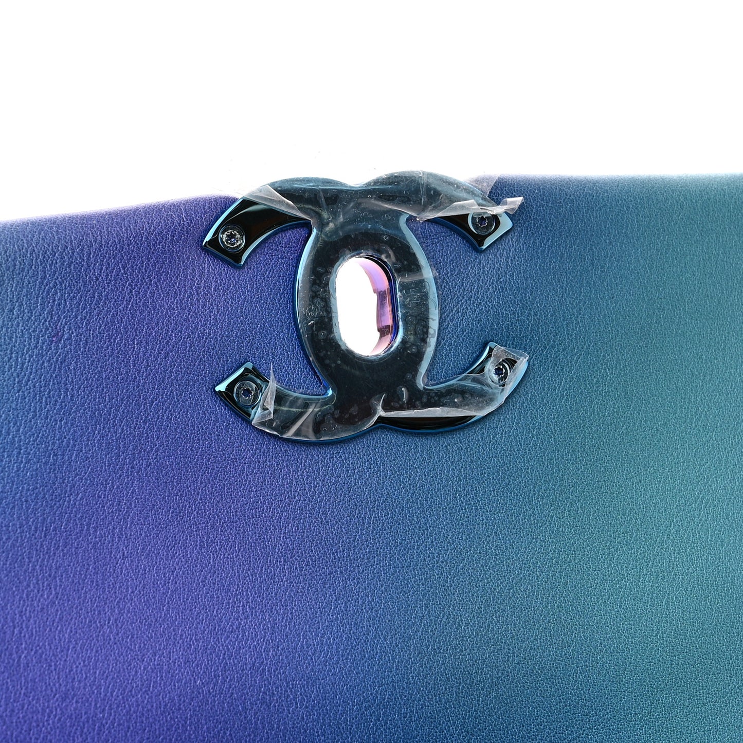 Tie Dye Calfskin Quilted Medium Chanel 19 Flap Blue Purple