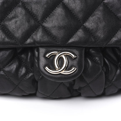 Chanel Washed Lambskin Quilted Medium Chain Around Messenger Black 10 of 10