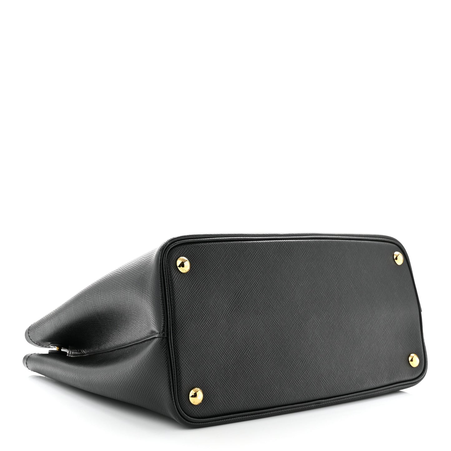 Saffiano Cuir Large Double Bag Black Mughetto