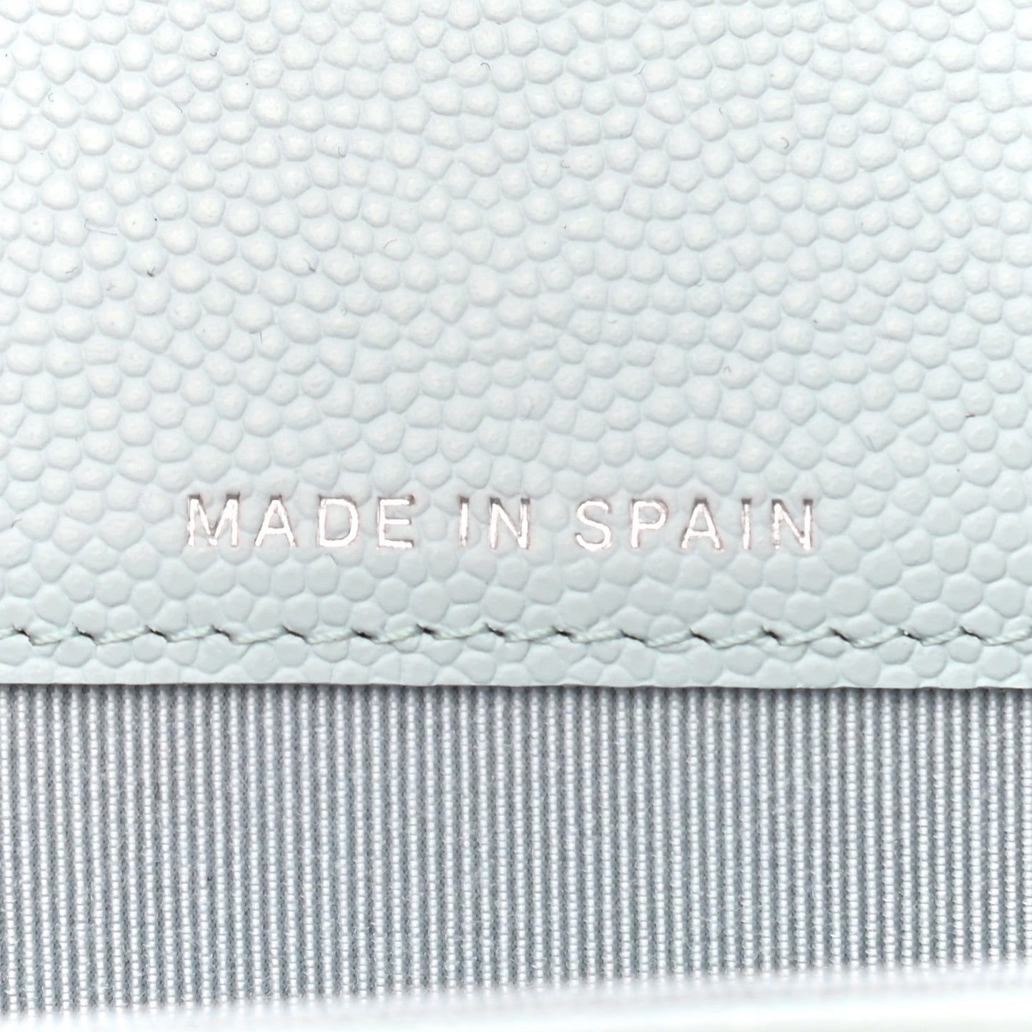 Caviar Quilted Flap Card Holder Wallet Light Blue