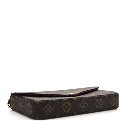 Louis Vuitton Monogram Pochette Felicie Chain Wallet Fuchsia 5 of 11