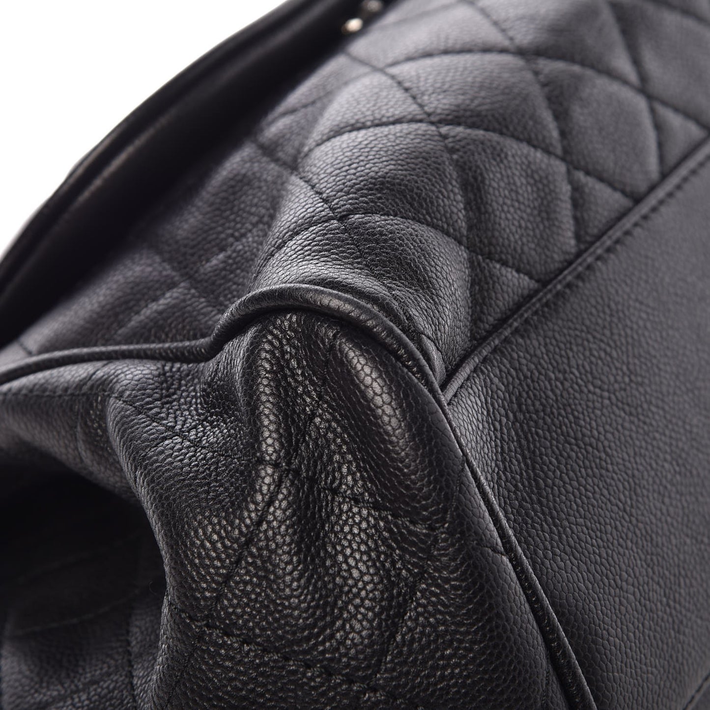 Caviar Quilted Timeless Accordion Flap Black