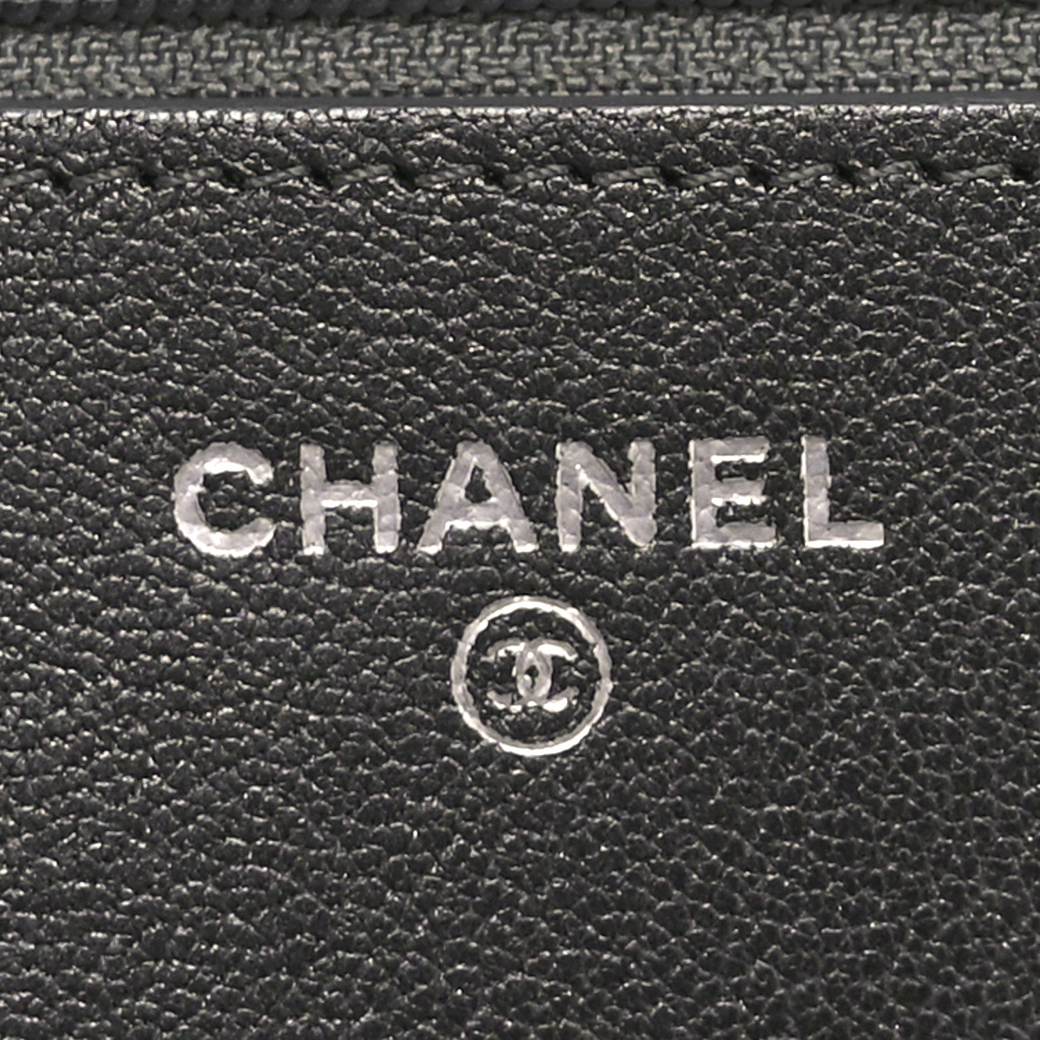 Chanel Metallic Goatskin Chevron Quilted Vintage Mademoiselle Wallet On Chain WOC Charcoal 6 of 11