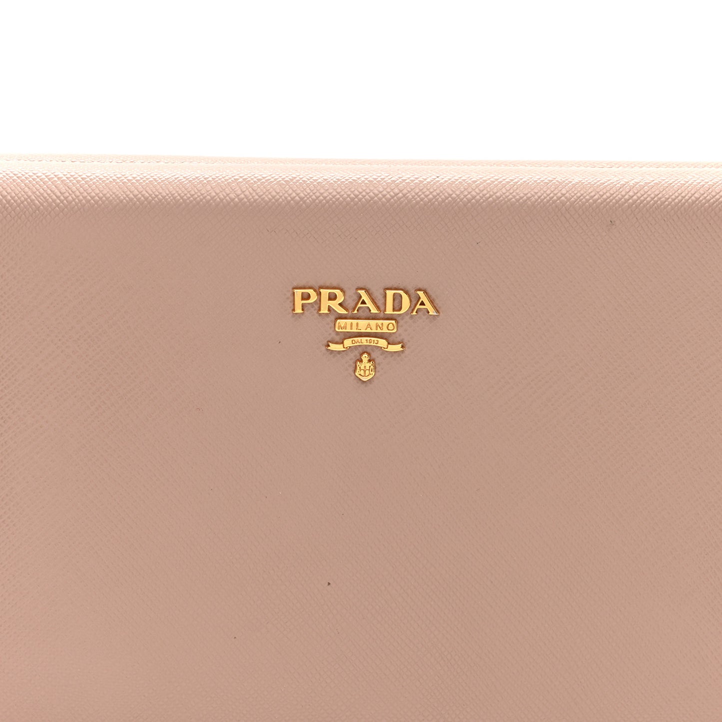 Saffiano Lux East West Frame Clutch Cipria