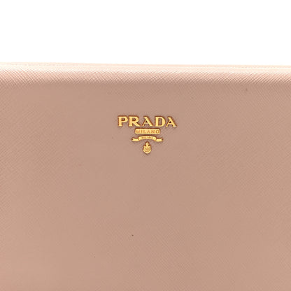 Prada Saffiano Lux East West Frame Clutch Cipria 7 of 9