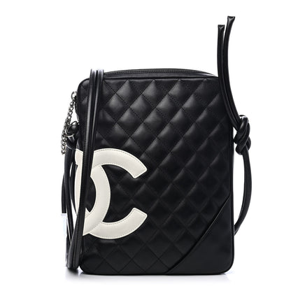 Chanel Calfskin Quilted Medium Cambon Messenger Black White 1 of 11