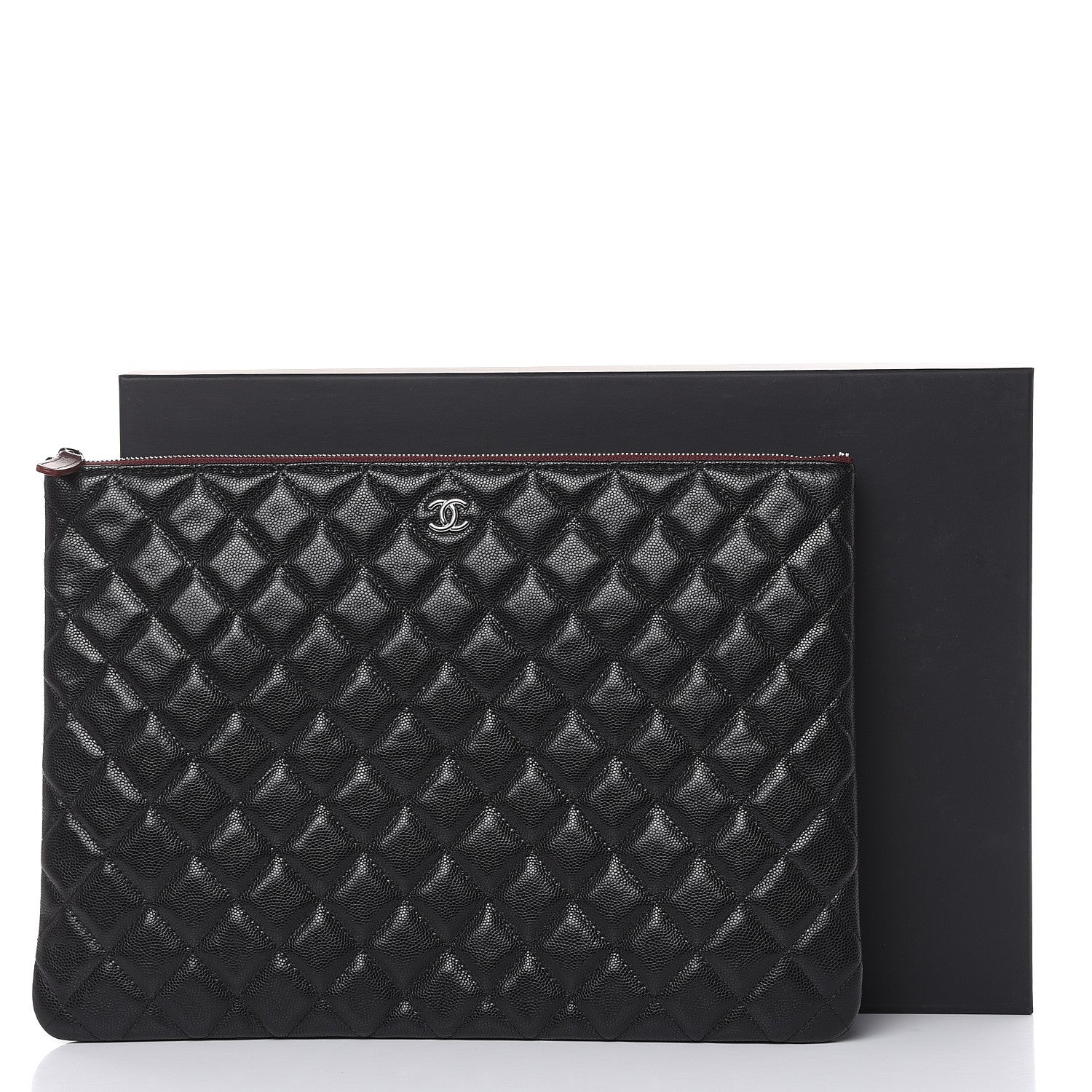 Chanel Caviar Quilted Large Cosmetic Case Black 8 of 8
