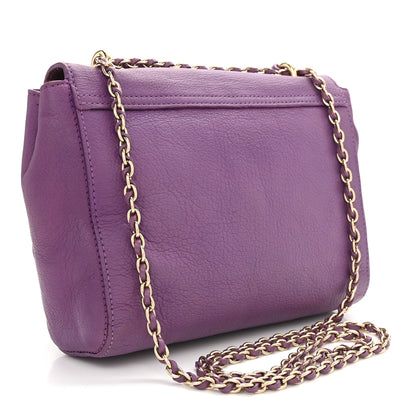 Mulberry Small Classic Grain Calfskin Small Lily Flap Heather 3 of 12