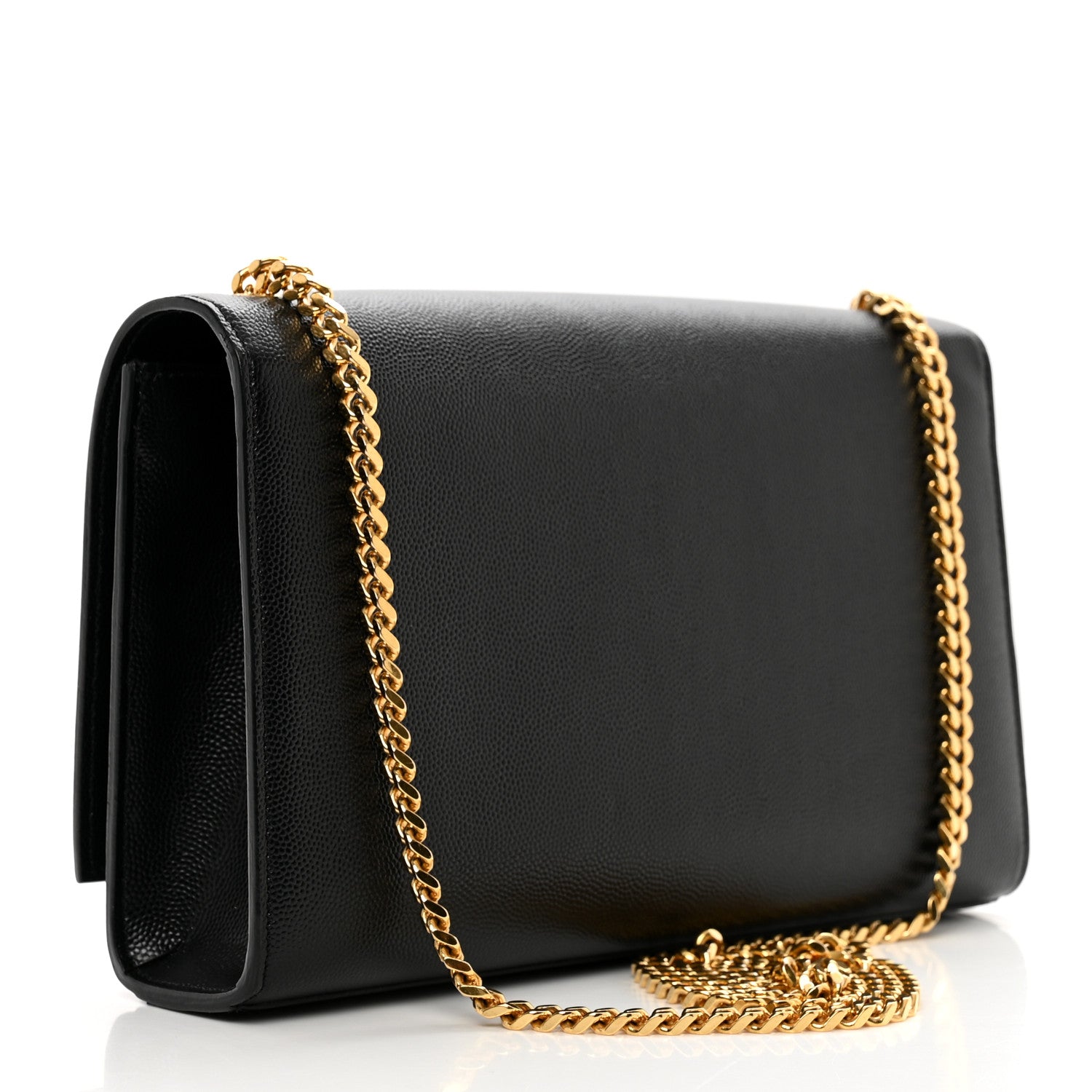 Saint Laurent Grain De Poudre Medium Classic Monogram Kate Satchel Black 4 of 9