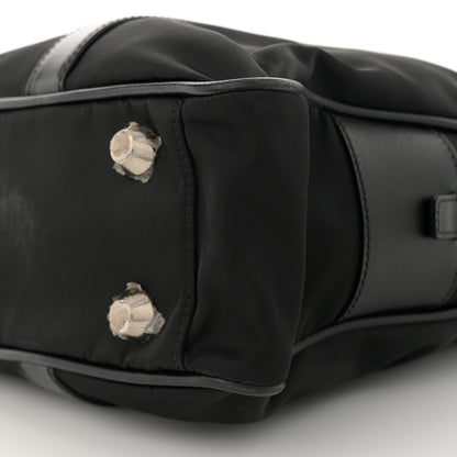 Prada Tessuto Nylon Saffiano Metal Triangle Logo Work Bag Black 10 of 14