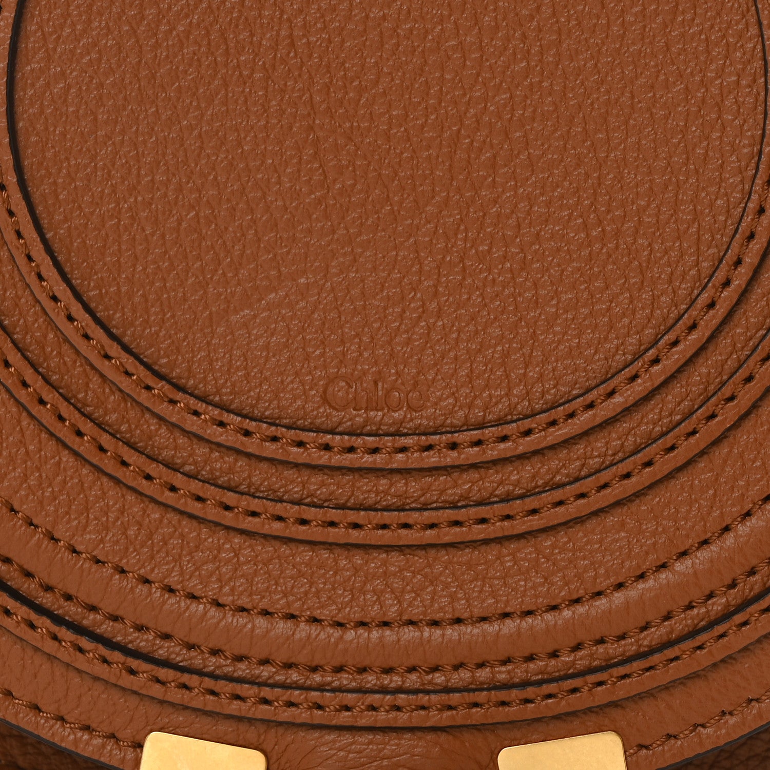 Chloe Grained Calfskin Small Marcie Saddle Bag Tan 7 of 9