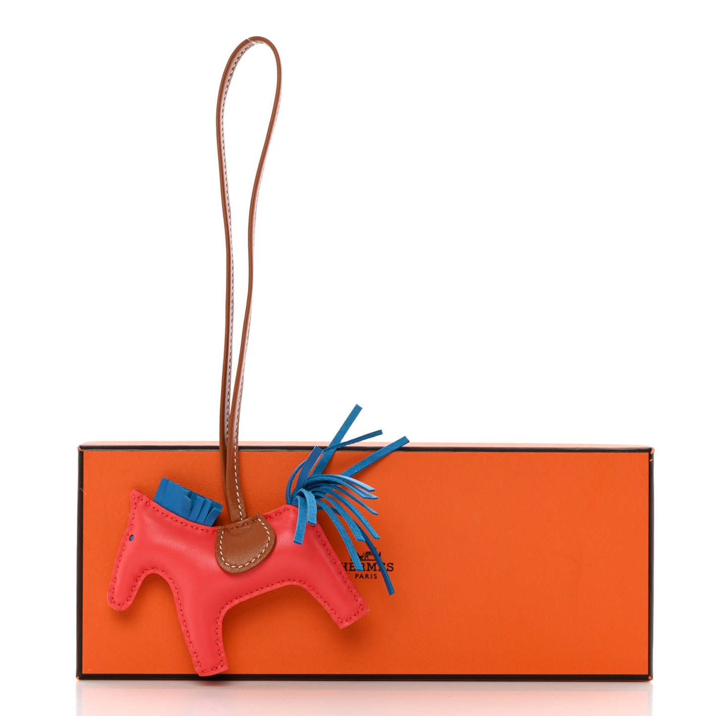 Milo Lambskin Grigri Rodeo Horse Bag Charm PM Rose Texas Bleu Zanzibar Gold