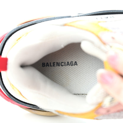 Balenciaga Mesh Nubuck Womens Triple S Sneakers 37 White Gris Jaune Rose 20 of 21