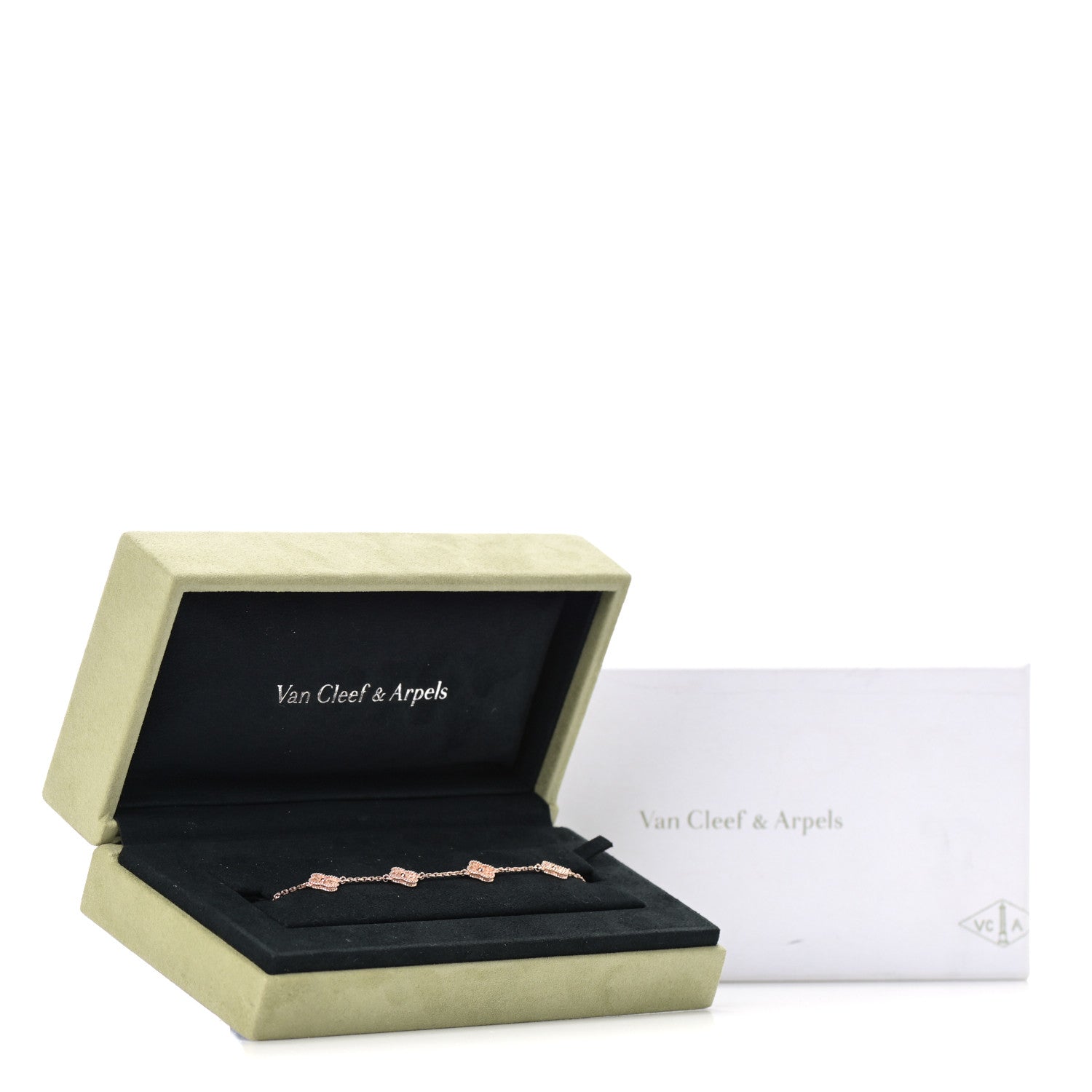 Van Cleef & Arpels 18K Rose Gold 6 Motifs Sweet Alhambra Bracelet 8 of 8