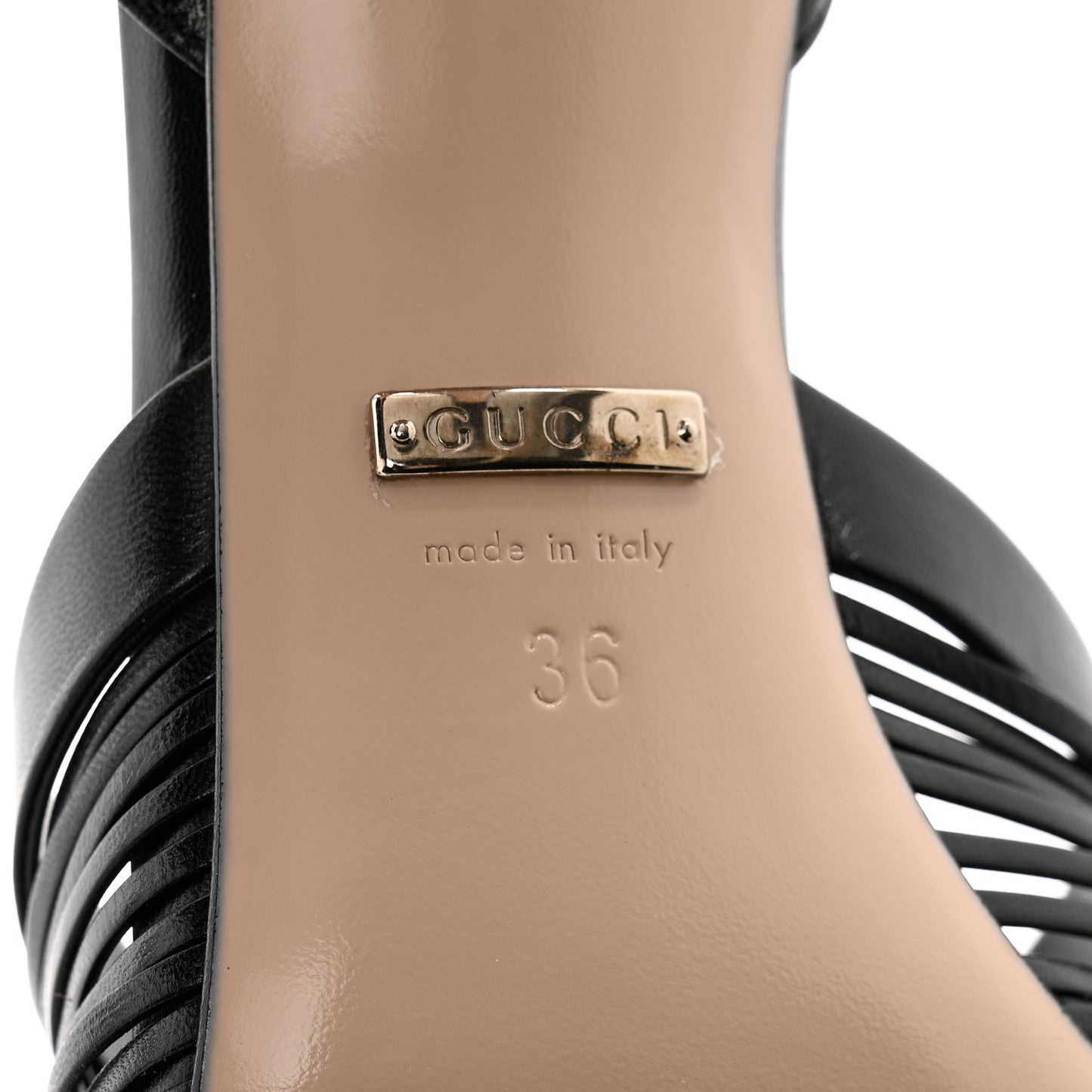 Nappa Crawford Knot Slingback Slide Sandals 36 Black