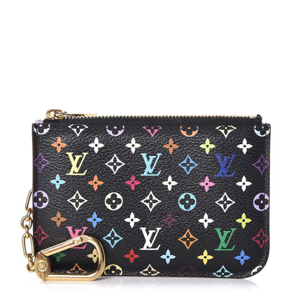 Louis Vuitton Monogram Multicolor Key Pouch Black Violet 1 of 7