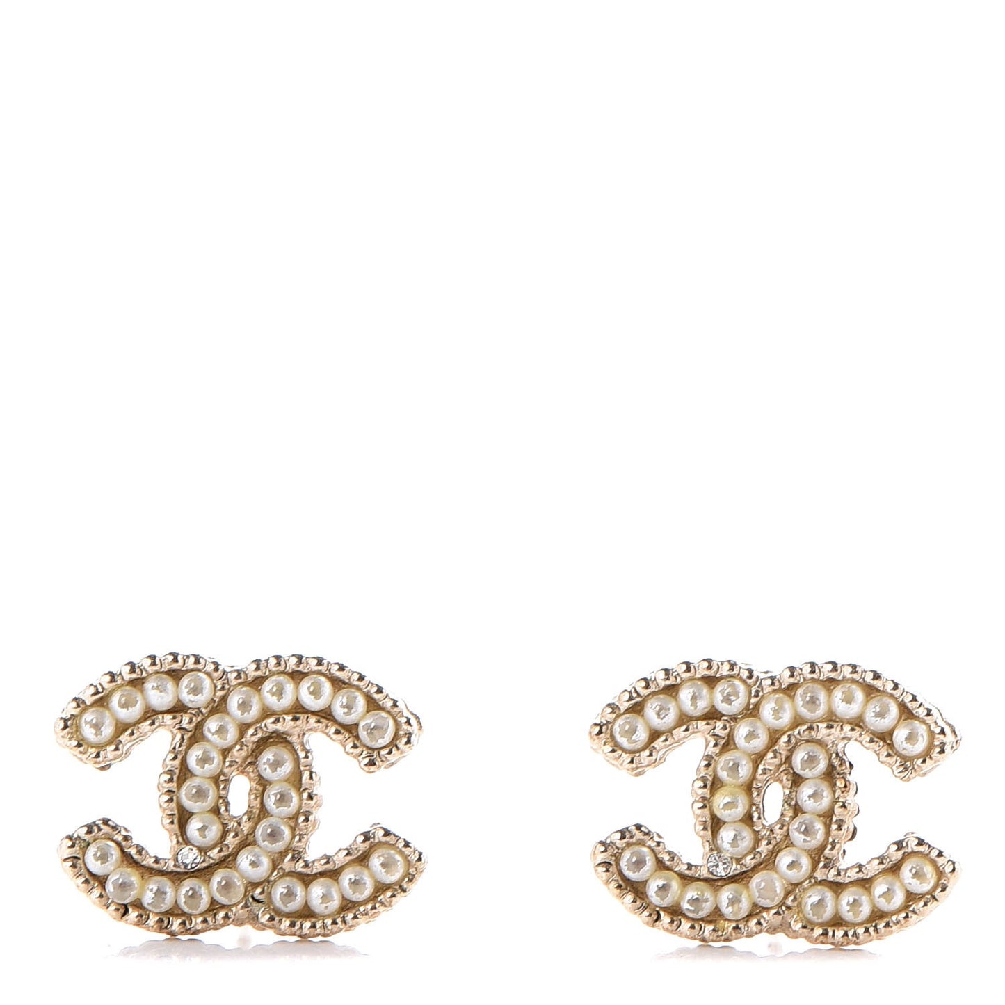Pearl CC Earrings Light Gold