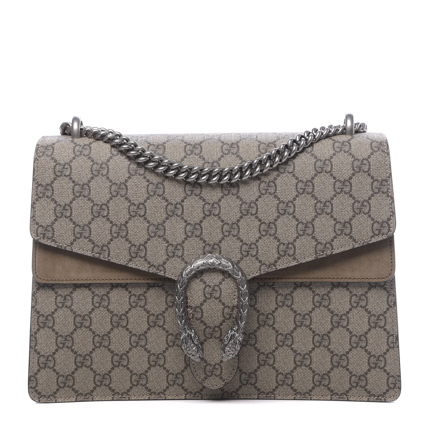 GG Supreme Monogram Medium Dionysus Shoulder Bag Taupe