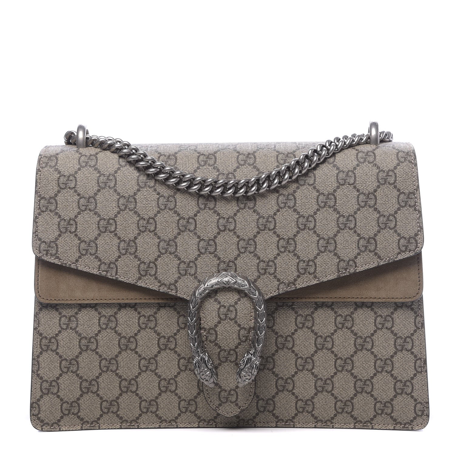 Gucci GG Supreme Monogram Medium Dionysus Shoulder Bag Taupe 1 of 10