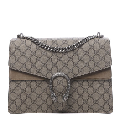 Gucci GG Supreme Monogram Medium Dionysus Shoulder Bag Taupe 1 of 10