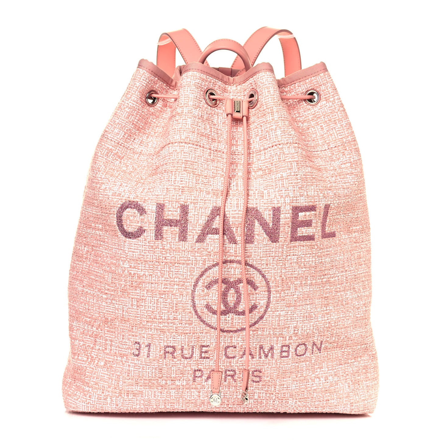 Canvas Large Deauville Backpack Pink