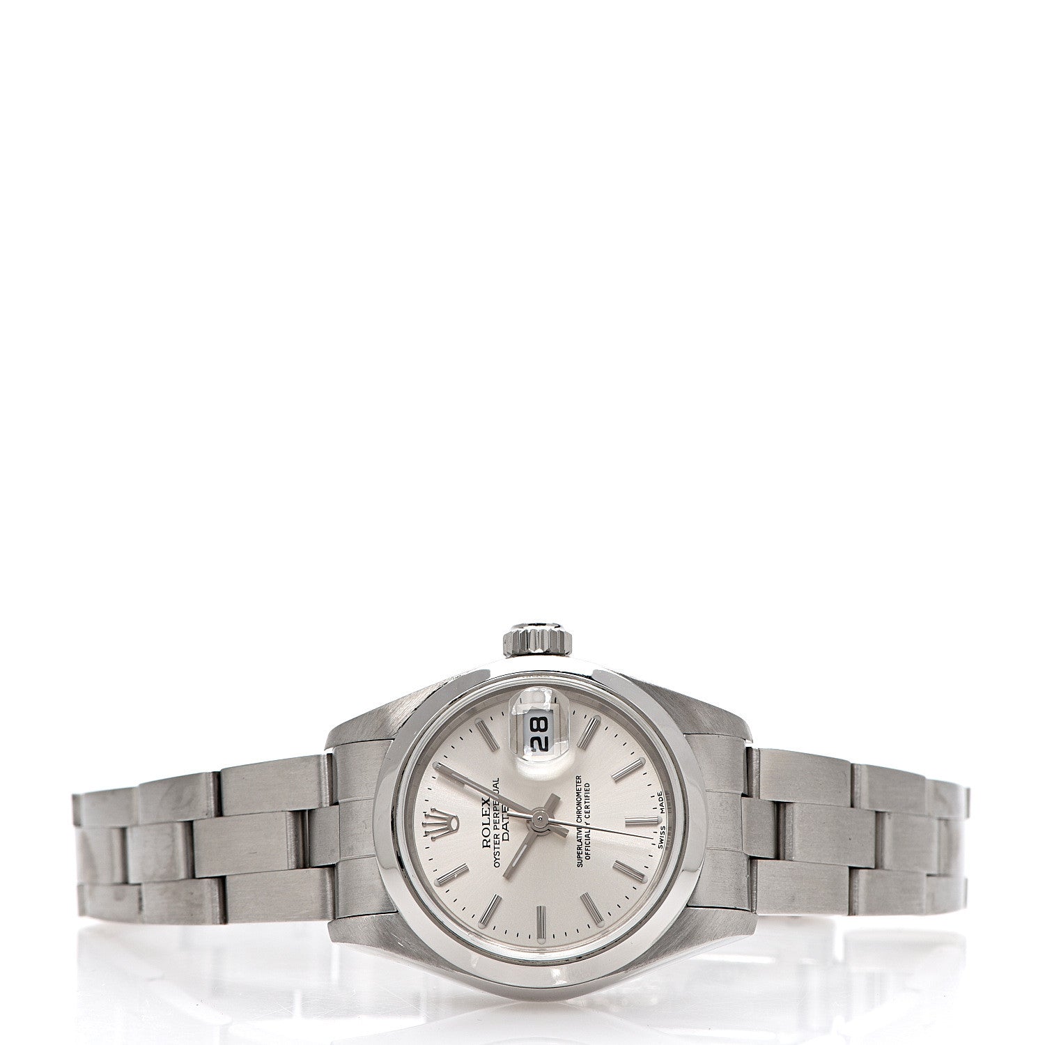 Rolex Stainless Steel 26mm Oyster Perpetual Date Watch Silver 79160 2 of 7