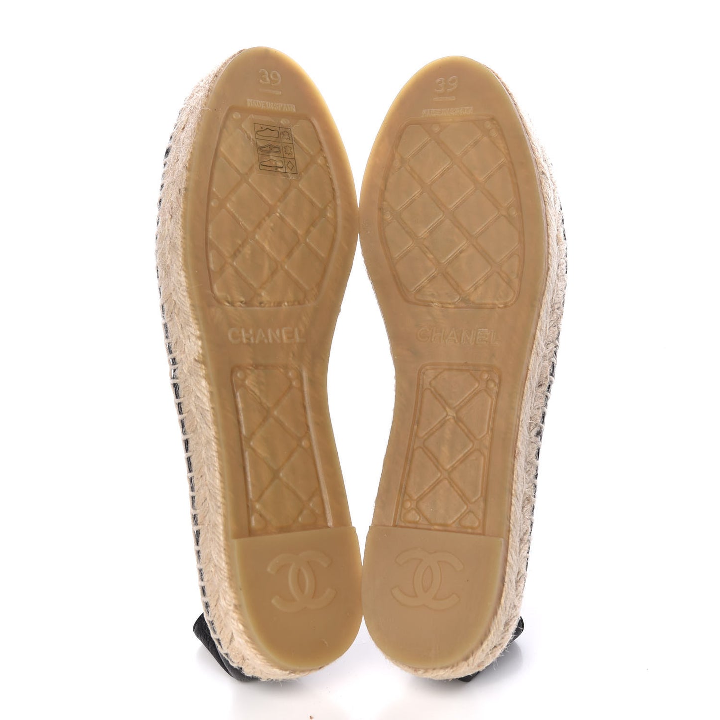 Lambskin CC Espadrilles 39 Black
