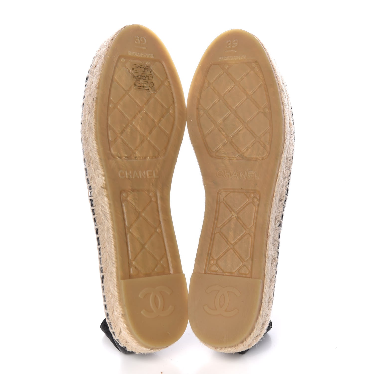 Chanel Lambskin CC Espadrilles 39 Black 5 of 10