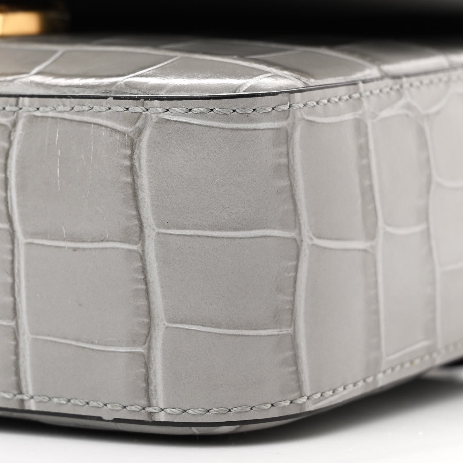 Chloe Calfskin Crocodile Embossed Mini C Bag Stormy Grey 10 of 11