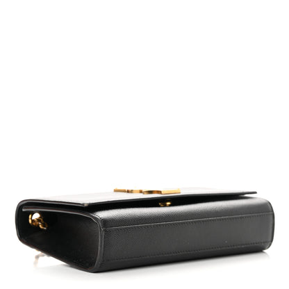 Saint Laurent Grain De Poudre Small Monogram Kate Satchel Black 4 of 14
