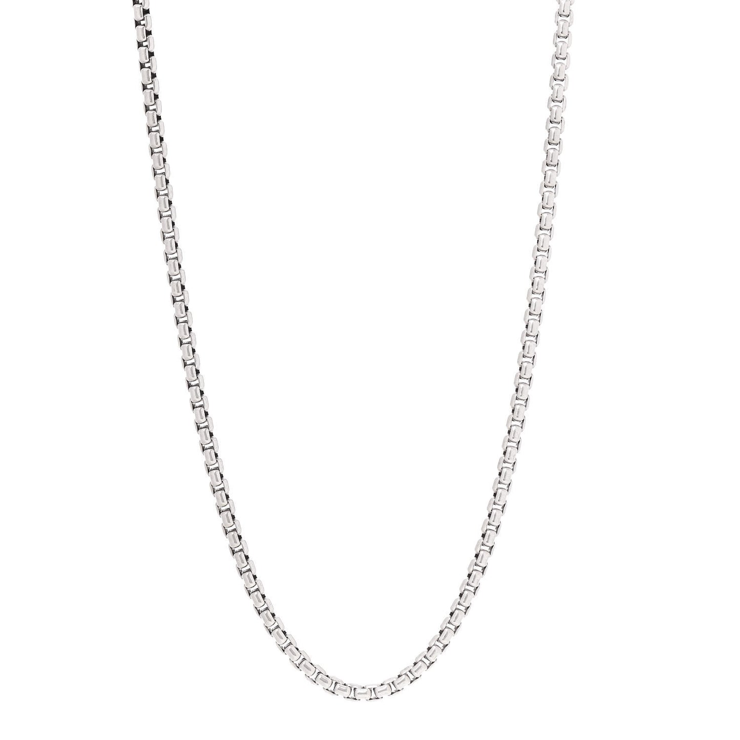 Sterling Silver 3.6mm Medium Box Chain Necklace 22"