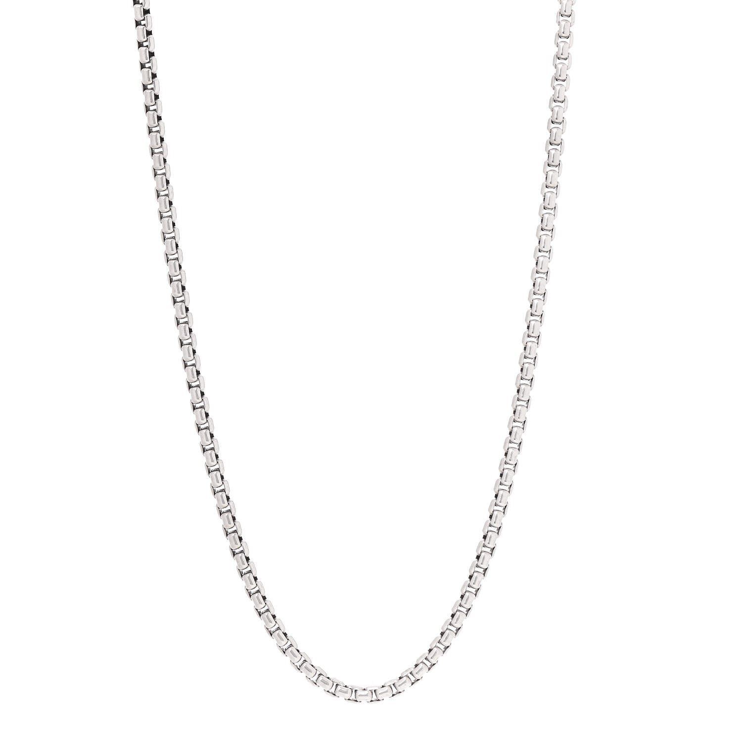 David Yurman Sterling Silver 3.6mm Medium Box Chain Necklace 22" 1 of 5