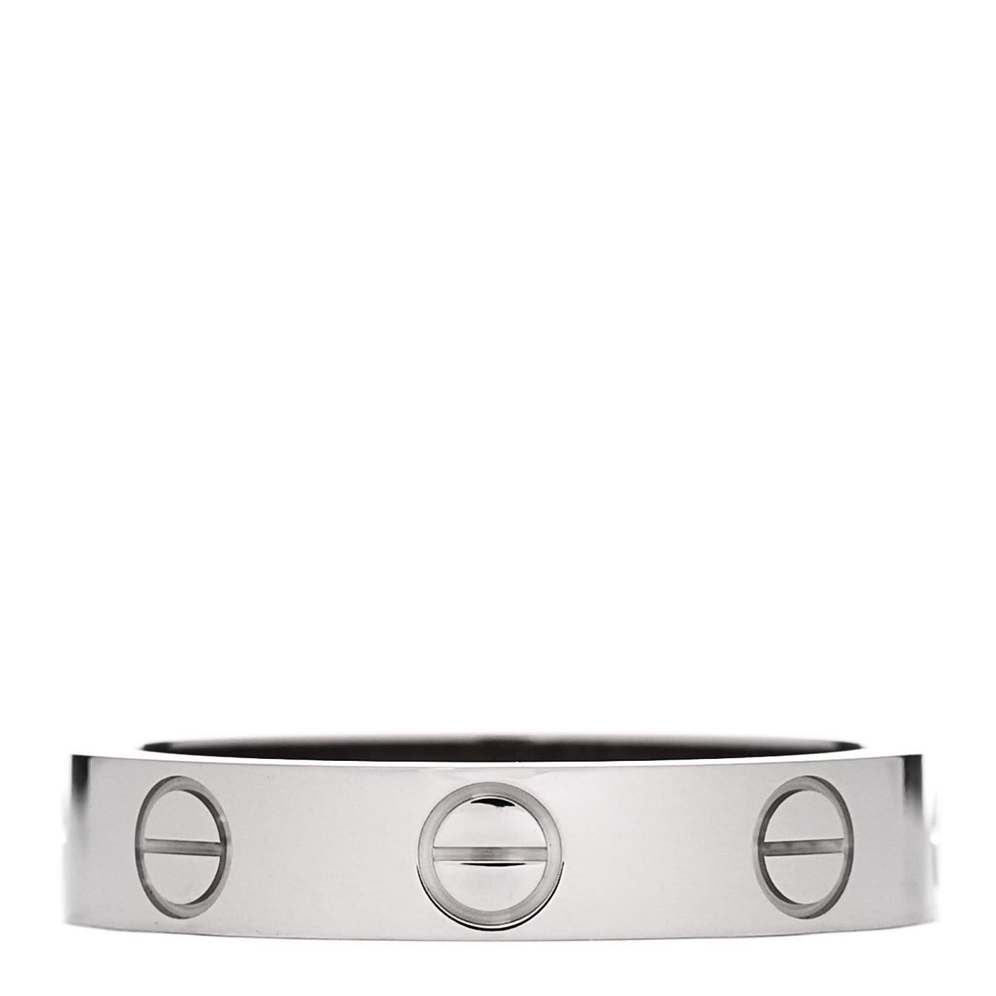 18K White Gold 3.5mm LOVE Wedding Band Ring 49 4.75