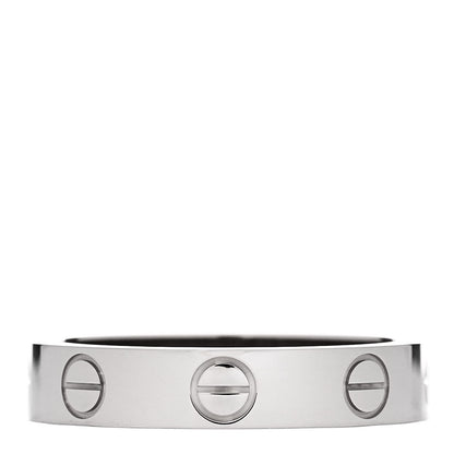 Cartier 18K White Gold 3.5mm LOVE Wedding Band Ring 49 4.75 3 of 4