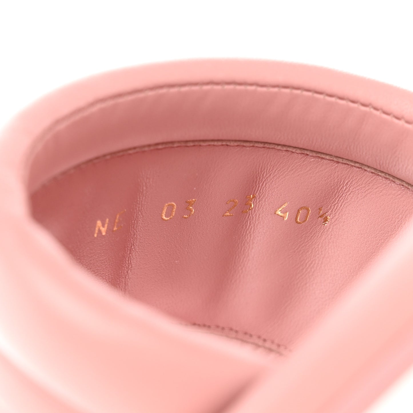 Lambskin Embossed Every-D Flat Slide Sandals 40.5 Chateau Rose
