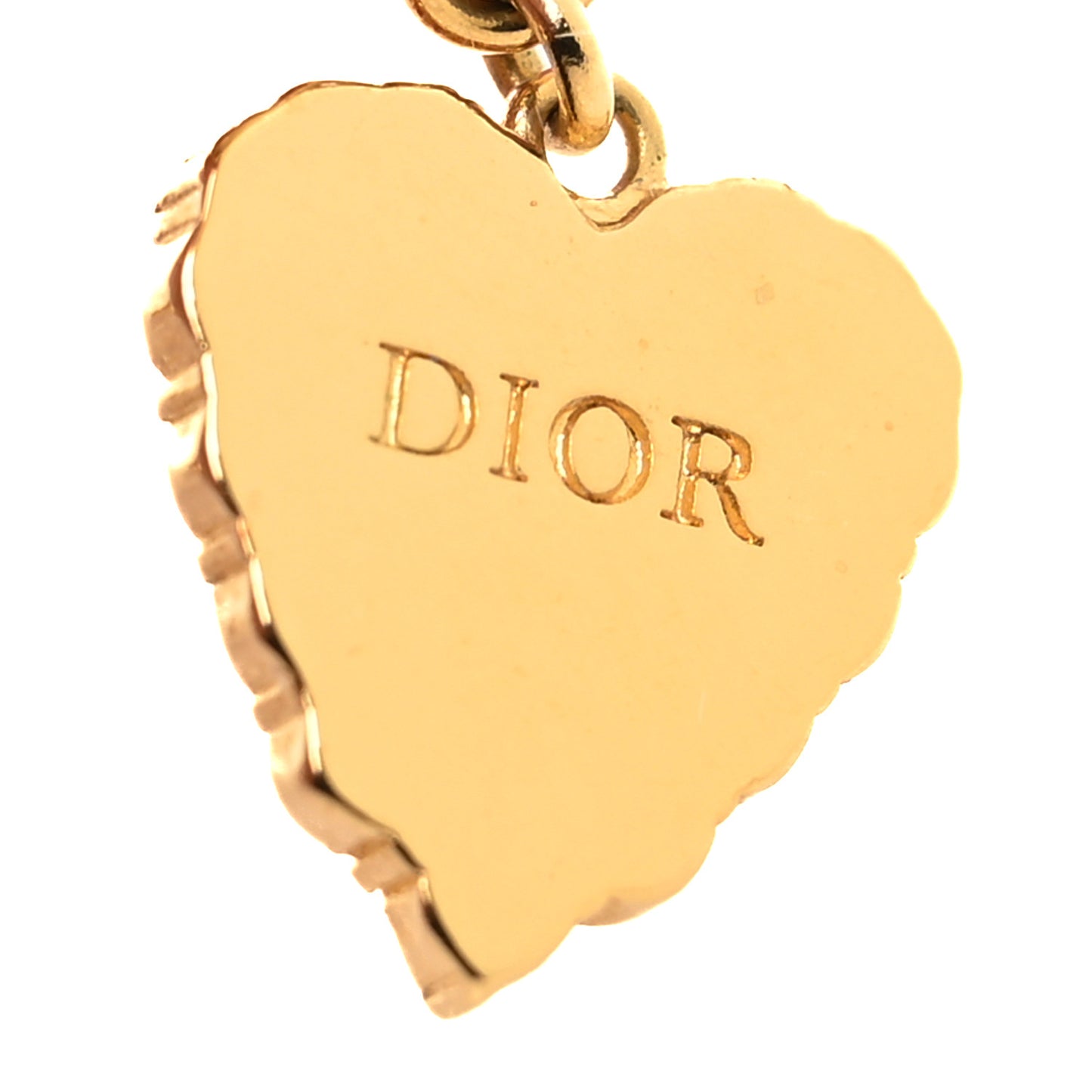 Crystal CD Heart Earrings Gold