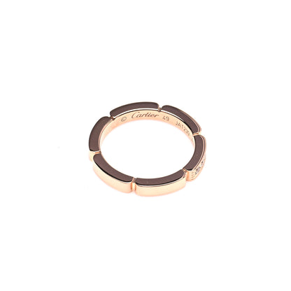 Cartier 18K Pink Gold Diamond Maillon Panthere Half Diamond Wedding Band Ring 49 4.75 4 of 7