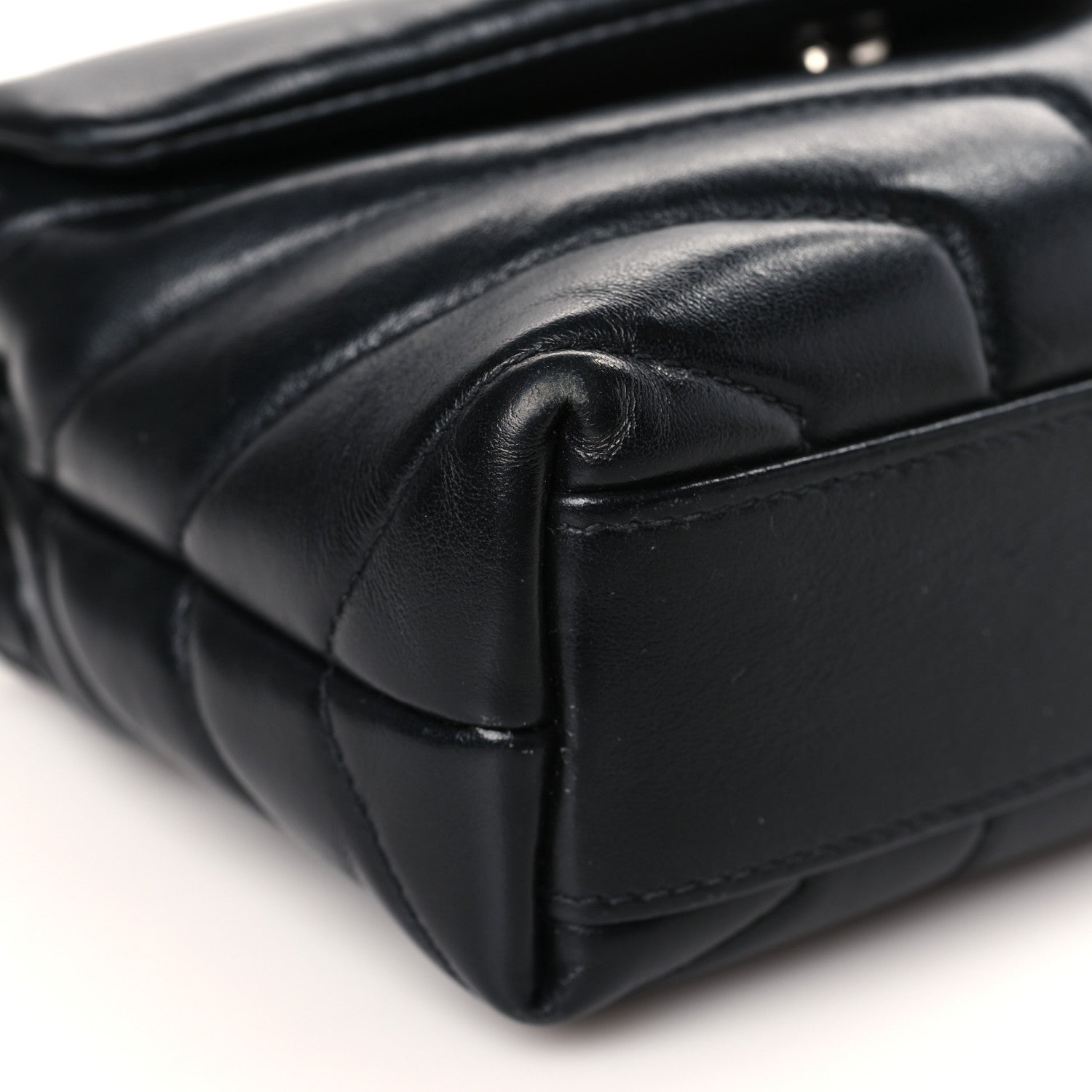 Saint Laurent Calfskin Y Quilted Monogram Toy Loulou Crossbody Bag Black 9 of 10