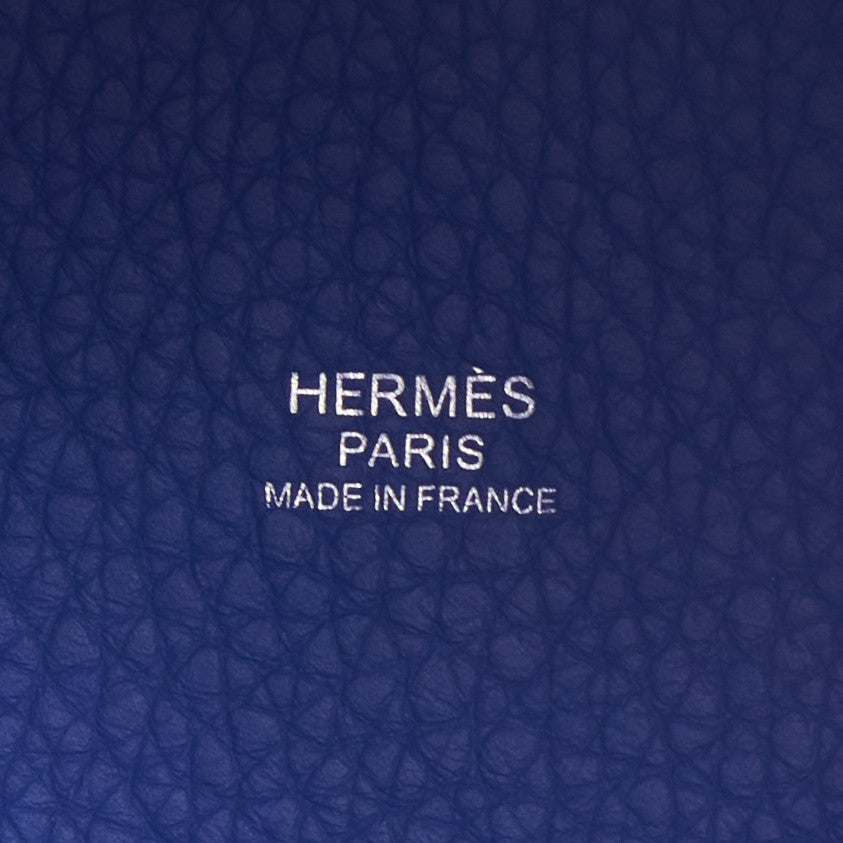 Hermes Taurillon Clemence Picotin Lock 26 GM Bleu Electrique 7 of 7