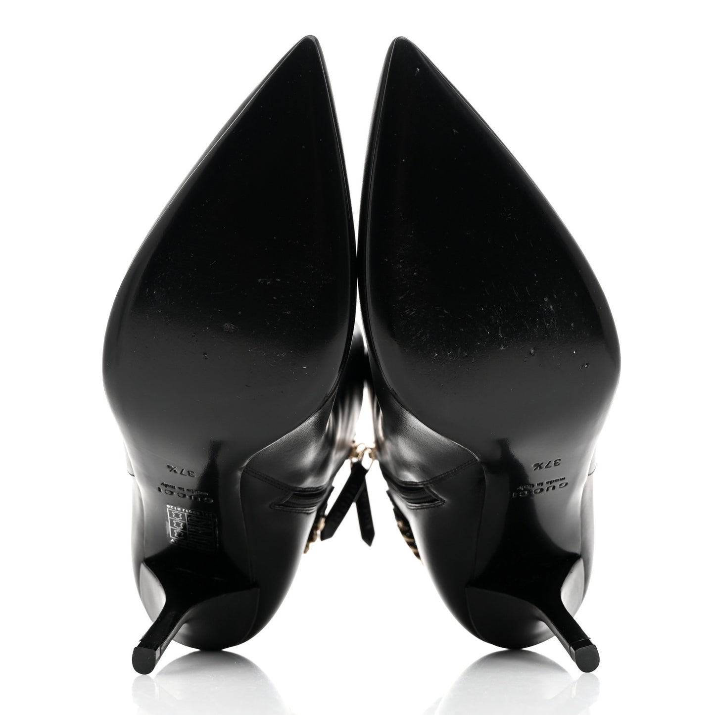 Calfskin Signoria Ankle Boots 37.5 Black