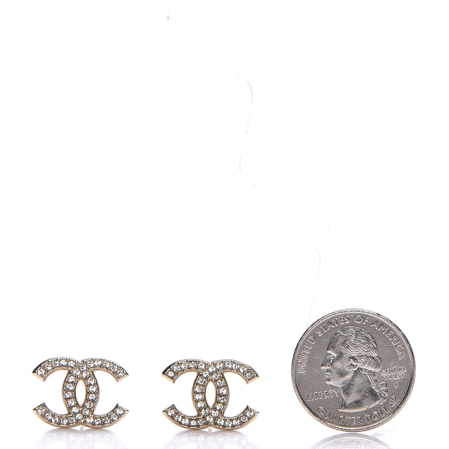 Crystal CC Earrings Gold