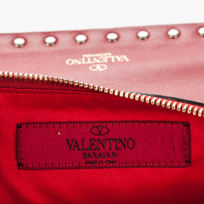 Valentino Garavani Vitello Large Rockstud Zip Pouch Red 6 of 6