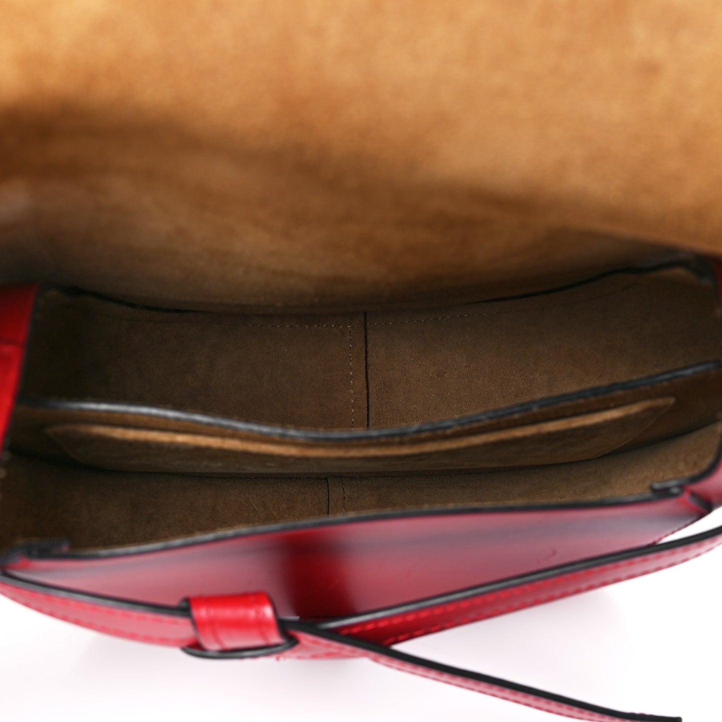 Calfskin Small Metal Gate Crossbody Bag Scarlet