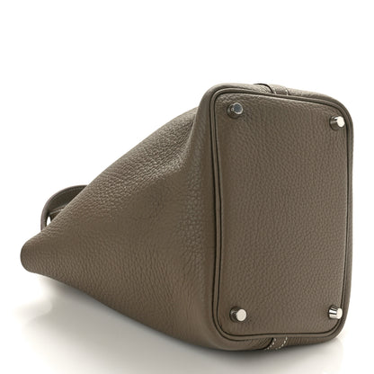 Hermes Taurillon Clemence Picotin Lock 18 PM Etoupe 4 of 10