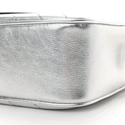 Gucci Metallic Sakai Be Green Calfskin Diagonal Stitched Small Blondie Shoulder Bag Silver 10 of 10