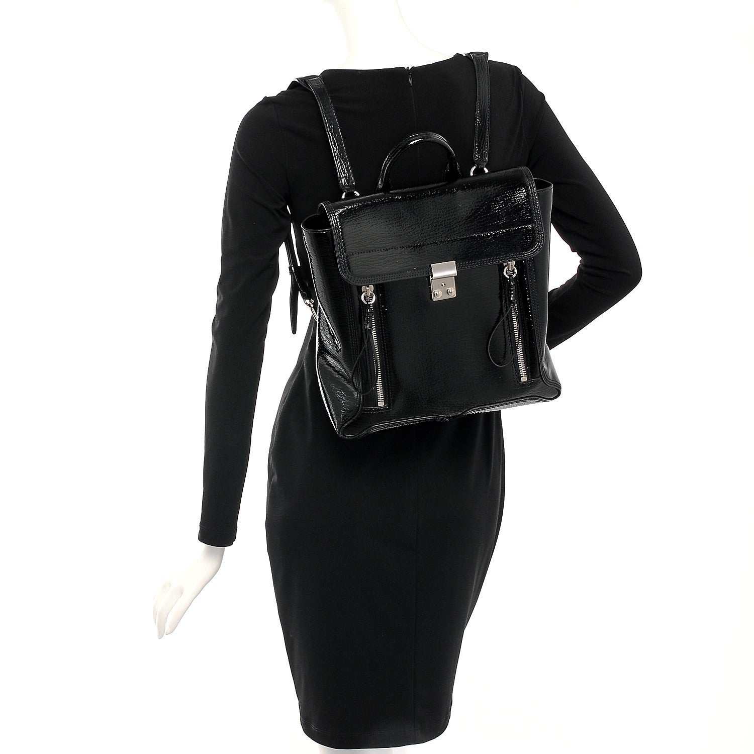 3.1 Phillip Lim 3.1 Patent Pashli Backpack Black 2 of 10