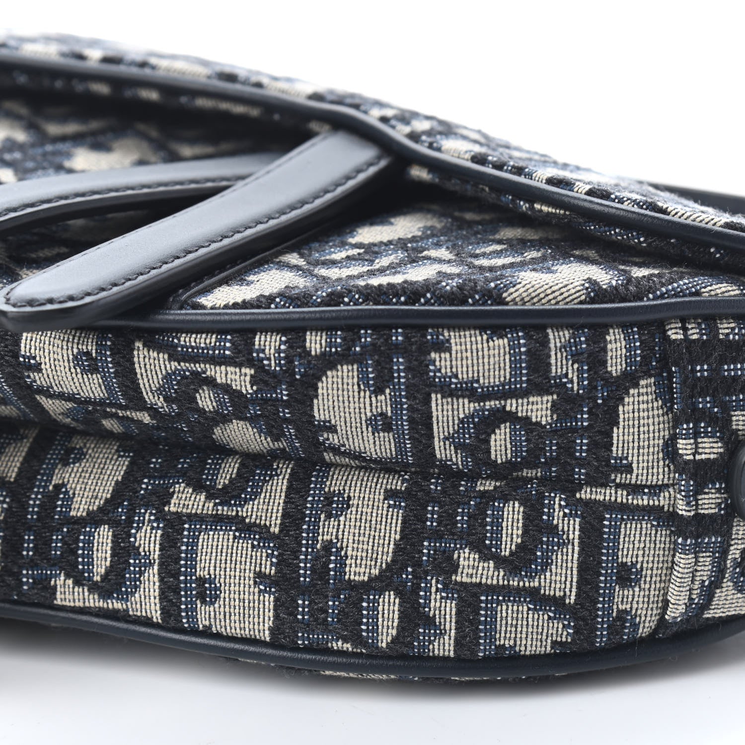 Christian Dior Oblique Mini Saddle Bag Blue 8 of 9
